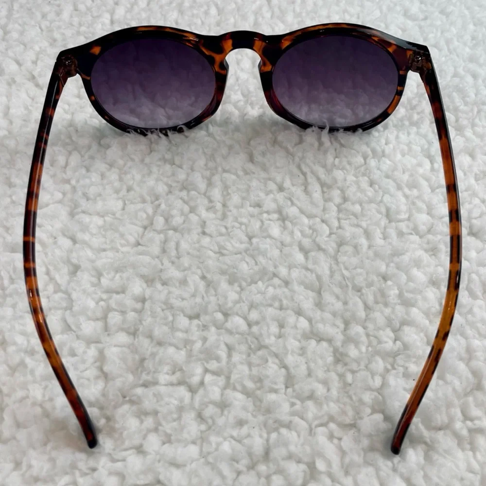 Tortoise Shell Sunglasses with Purple Lenses - Picture 8 of 16
